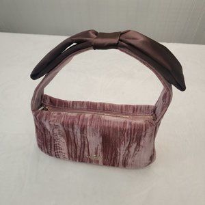 ♠️ kate spade ♠️ Crushed Velvet Fabric Bow Baguette Pomegranate Bag